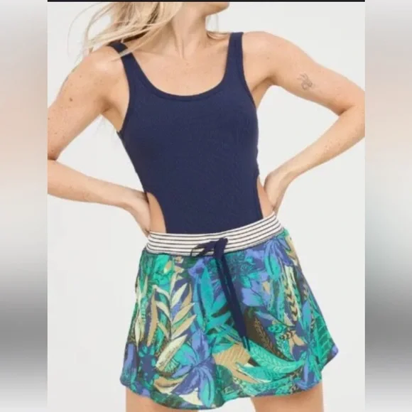 aerie rubbed cut out dress with built in short and sport bra - Picture 1 of 8